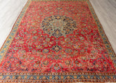 Vintage Mashad Hand-Knotted Wool Persian Rug (Size: 210 X 320 CM)